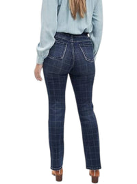 FDJ Boot Cut Check Pull On Jean in indigo - women's jeans - detail view