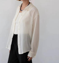 Donni. - Silk Cotton Sheer Shirt