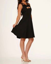 Orchid Bloom - Embroidery Swing Dress