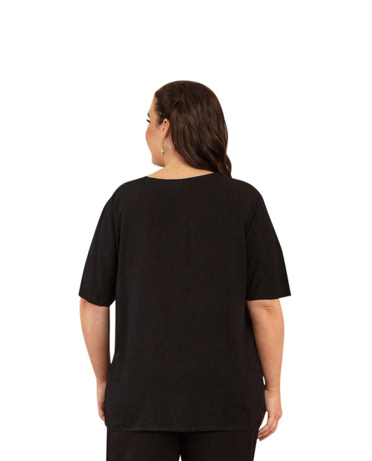 On The Plus Side - Rayon Short Sleeve Top - Plus