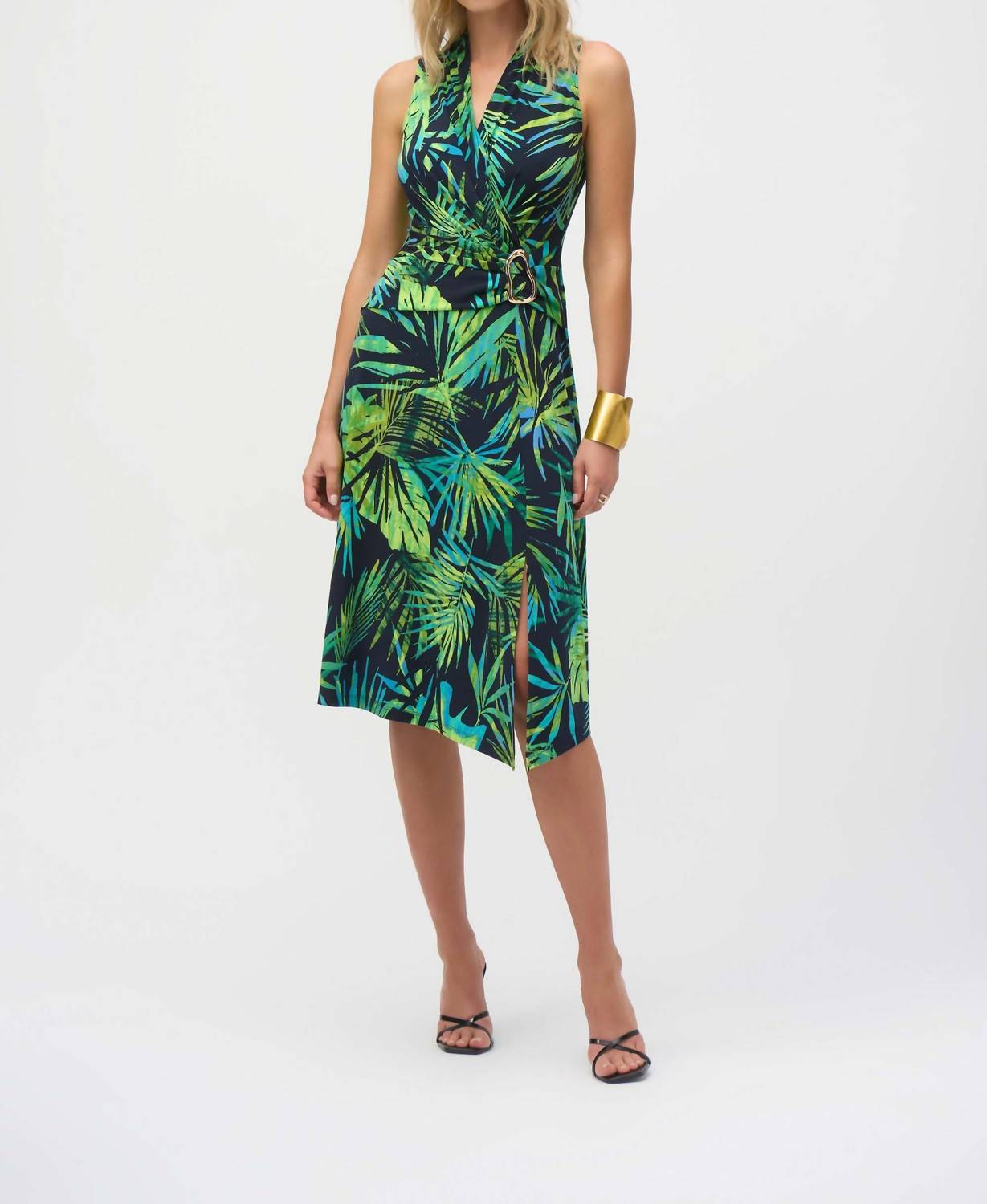 Joseph Ribkoff - Floral Sleeveless Wrap Dress