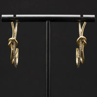 Via Saviene - Crystal Knot Half Hope Earrings