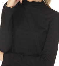 Joseph Ribkoff - Textured Knit Mockneck Fitted Top