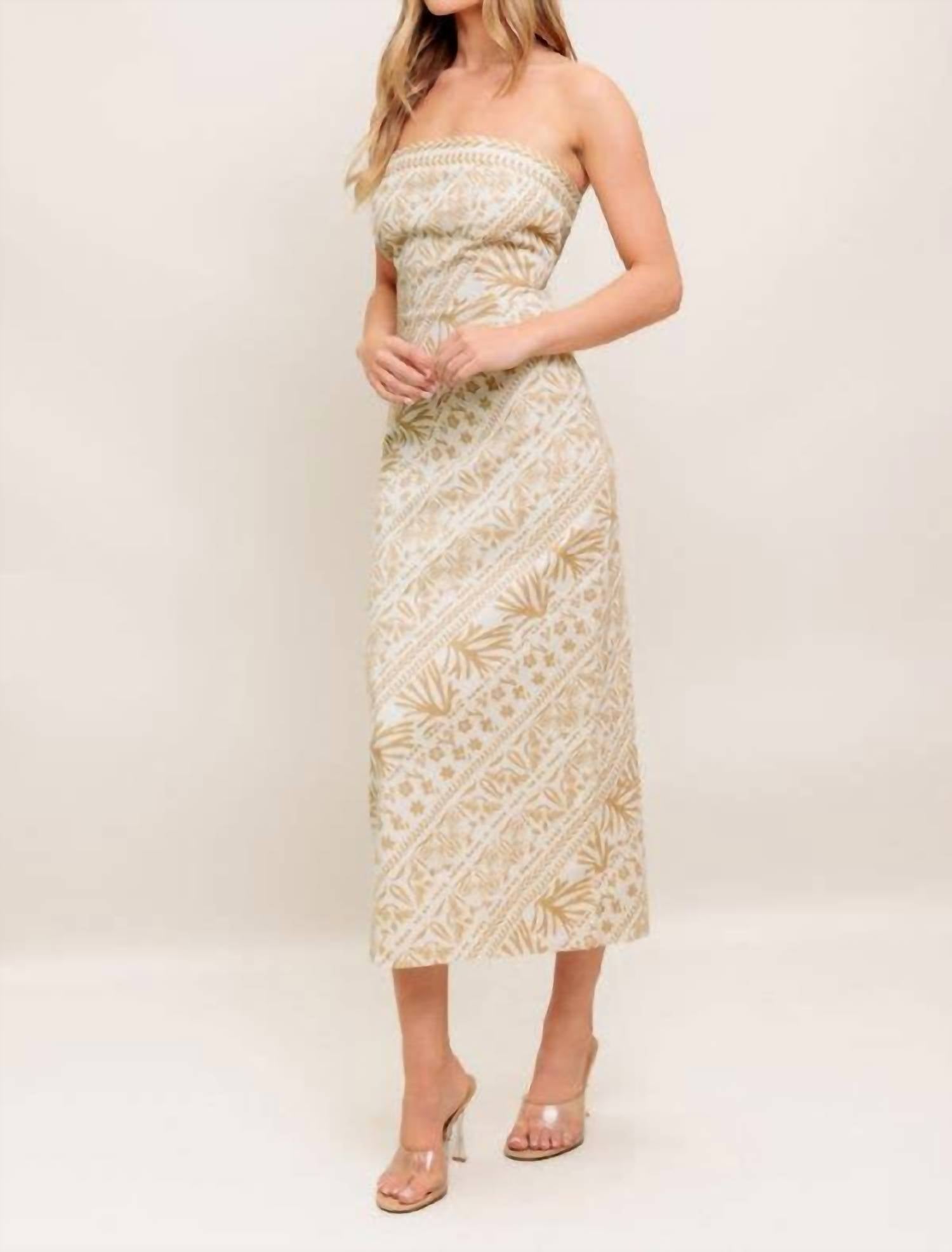 Flying Tomato - The Mackenna Strapless Midi Dress