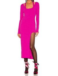 Lovers + Friends - Naomi Ribbed Long Sleeve Midi Dress