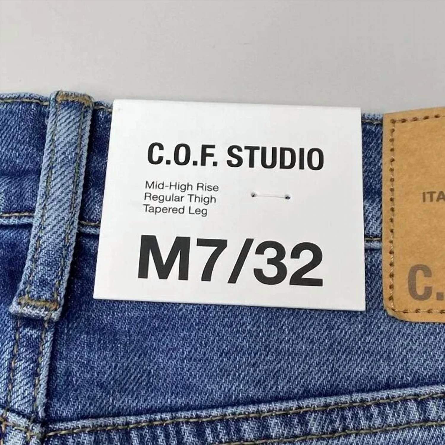 C.O.F. Studio Men's M7 Organic Cotton Comfort-stretch Jeans in blue - men's jeans - alternate view
