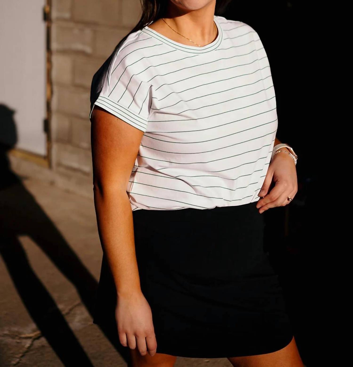 Tribal - Stripe Cap Sleeve Top