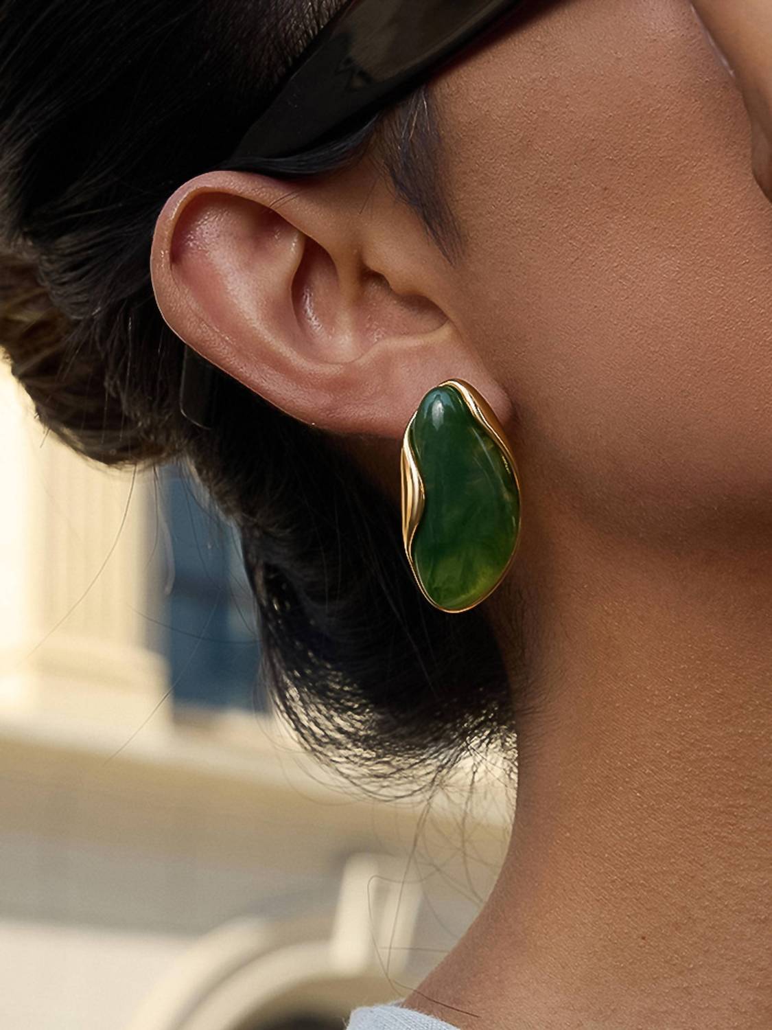 Flanerie By Maiq - Women's Maélie Resin Drop Earrings
