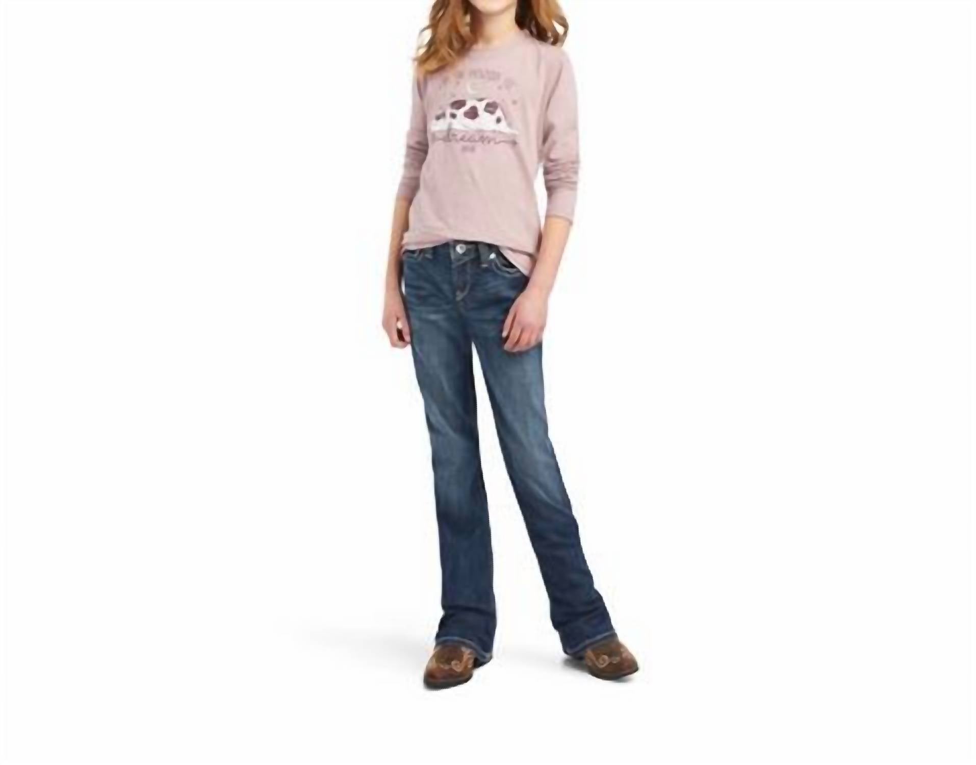 Roper - Girls' Real Dreamin Mood Log Sleeve Shirt