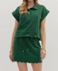 Entro - Hunter Scalloped Pull-on Skort