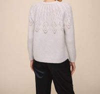 Bella Dahl Relaxed Sweater in frosted oat - women's sweater - alternate view