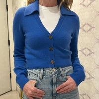 Naadam - Cropped Polo Cardigan