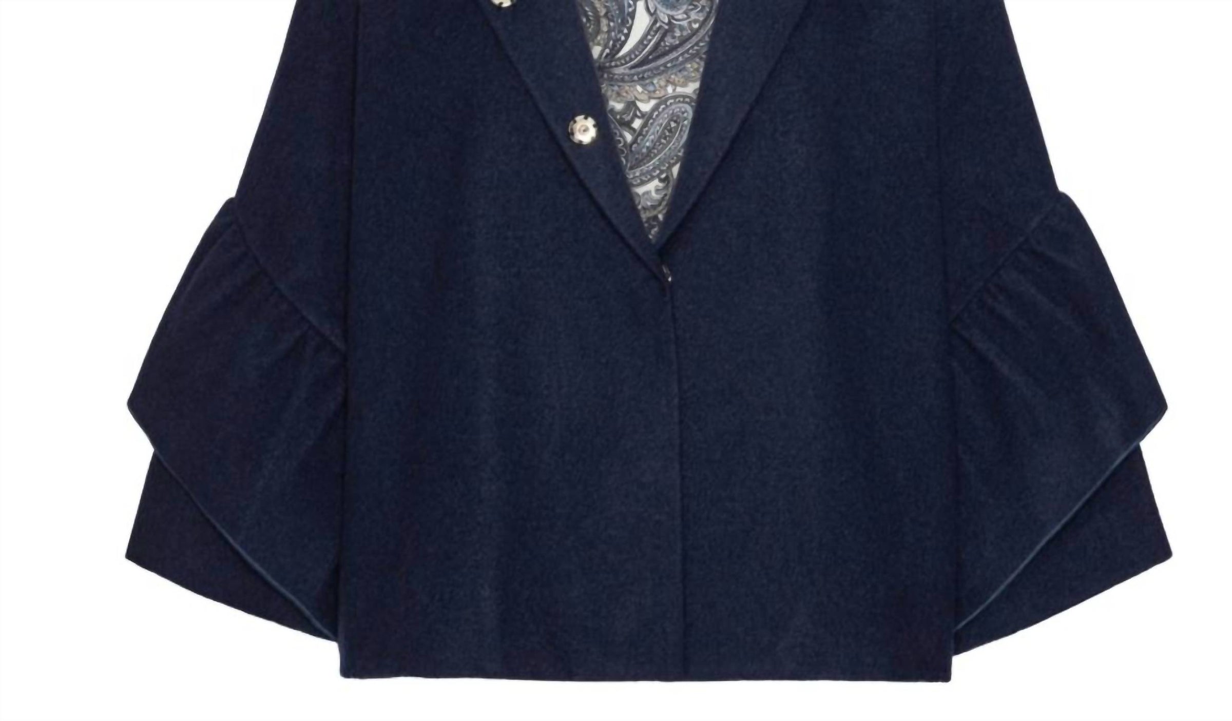 Karmamia Women's Spencer Jacket in blue - women's blouse - detail view
