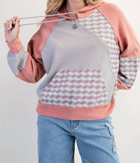 Easel - Houndstooth Mix Hoodie