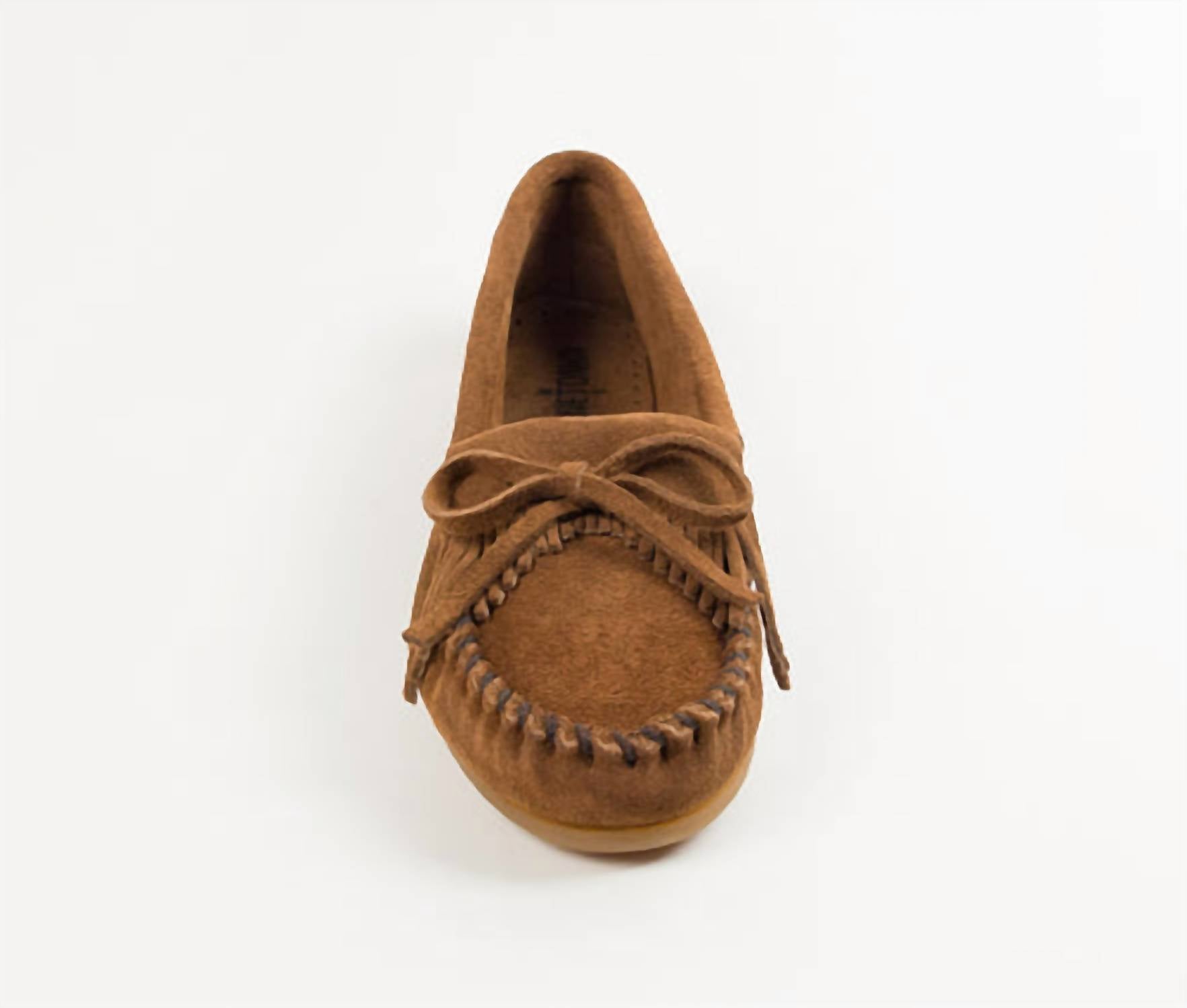 MINNETONKA Women's Kilty Flat in dusty brown - women's flats - detail view