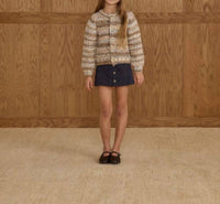 Rylee + Cru Denver Mini Skirt in indigo denim 1 - kids' skirt - alternate view