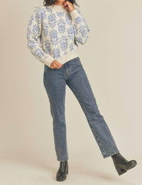 &Merci - Flower Pullover Sweater