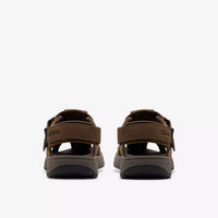 Clarks Men's Saltway Cove Sandals in dark brown leather - men's sandal - alternate view