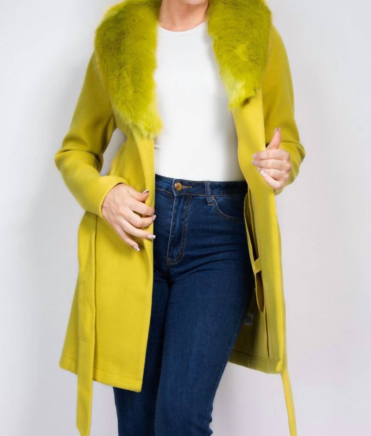 Haute Moda - Furry Trench Coat