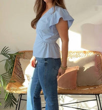 Current Air - Hailey Flutter Sleeve Blouse
