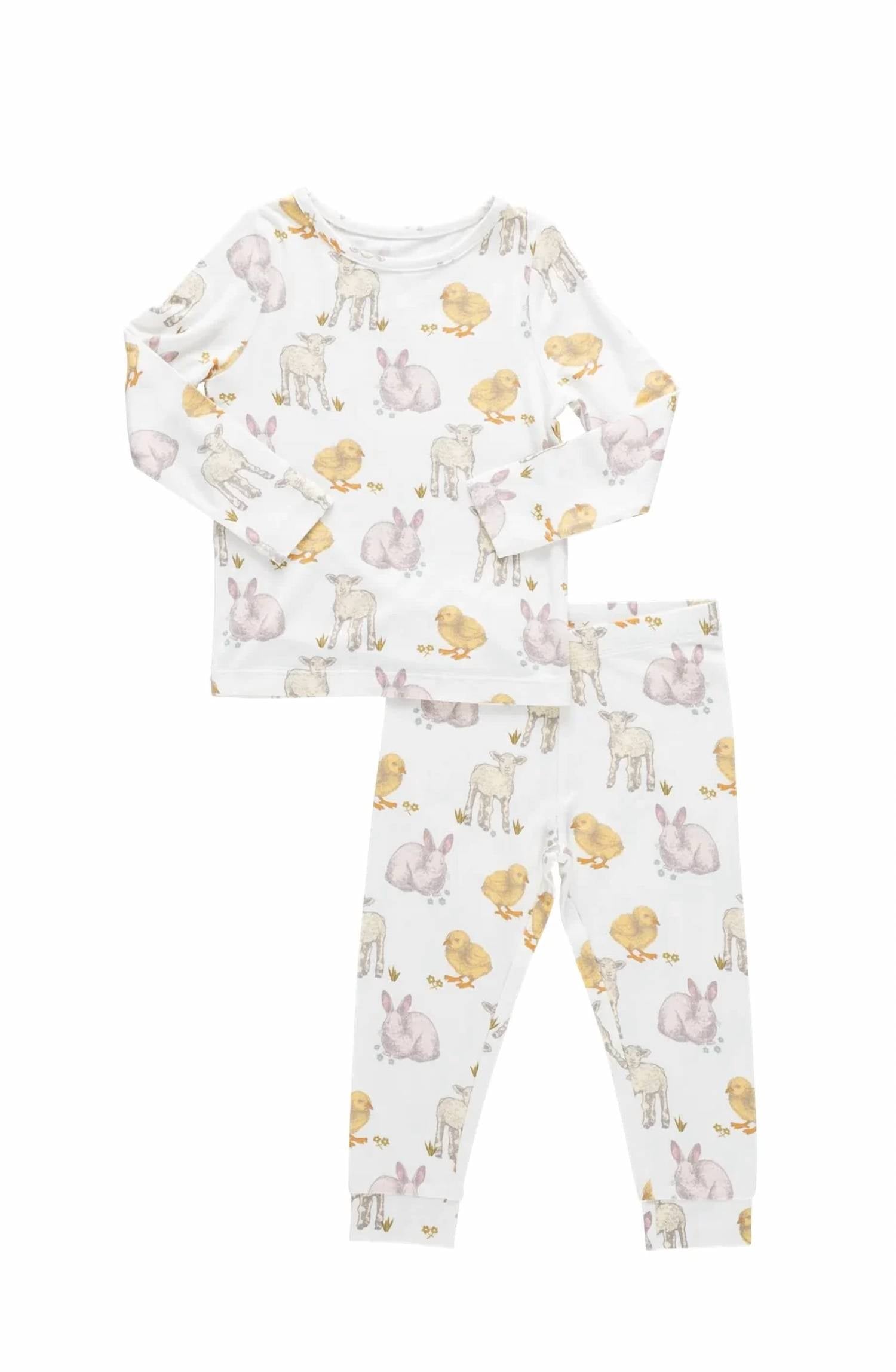 Pink Chicken - Kids Bamboo Pajama Set