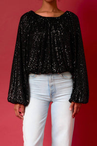Endless Rose - Sequins Blouson Blouse