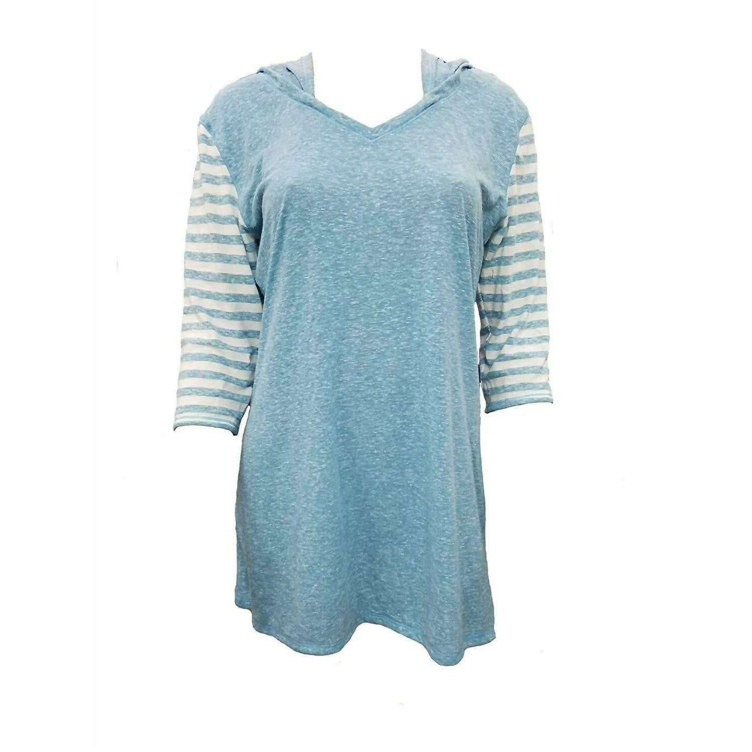 Felina - Summer Vacation Tunic With Hoodie & Open Back
