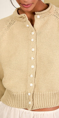 CIAO LUCIA Coletti Cardigan in khaki - women's cardigan - view 6