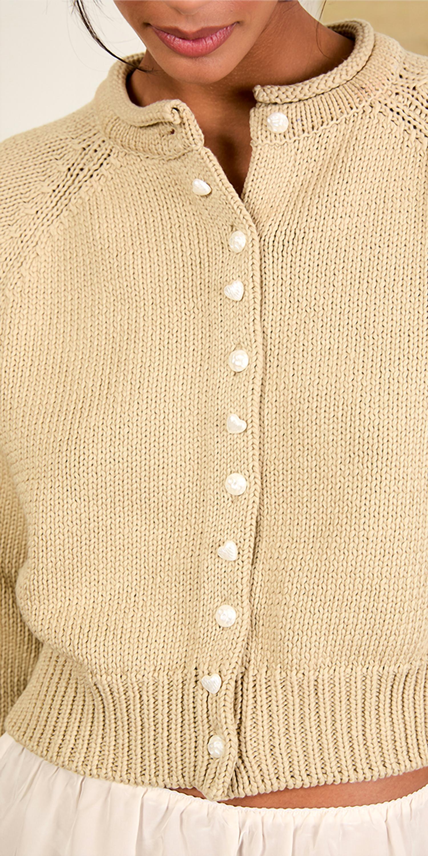 CIAO LUCIA Coletti Cardigan in khaki - women's cardigan - view 6