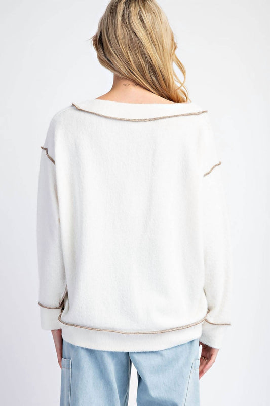 Ee:Some - V-neck Loose Fit Top