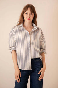 Miou Muse - Shiloh Striped Button Down Shirt