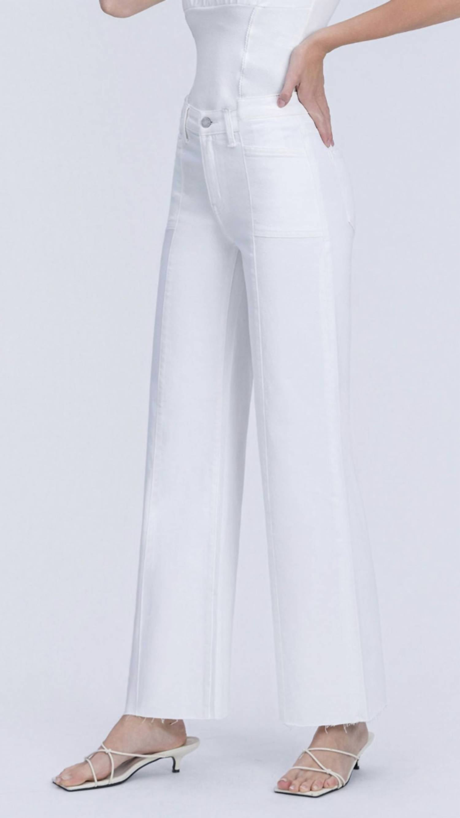 Vervet By Flying Monkey - High Rise Full Length Stacked Waistband Wide Leg Jeans