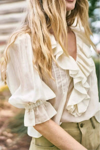 Hunter Bell - Imogen V-neck Blouse