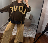 Easel - Wild Love Terry Knit Pullover