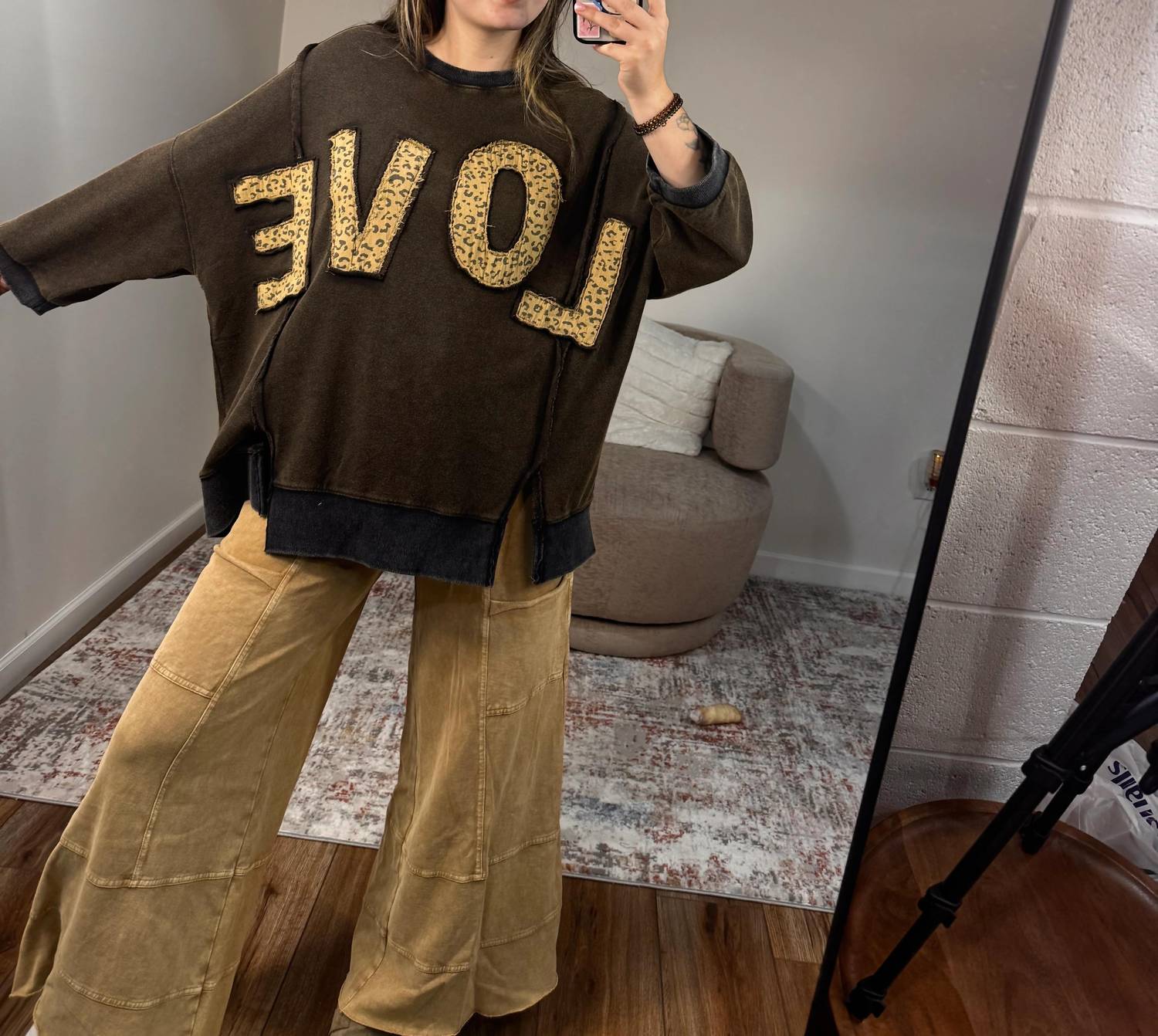 Easel - Wild Love Terry Knit Pullover