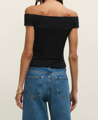 Z Supply Second Skin Off Shoulder Top in black 1 - women's blouse - view 4