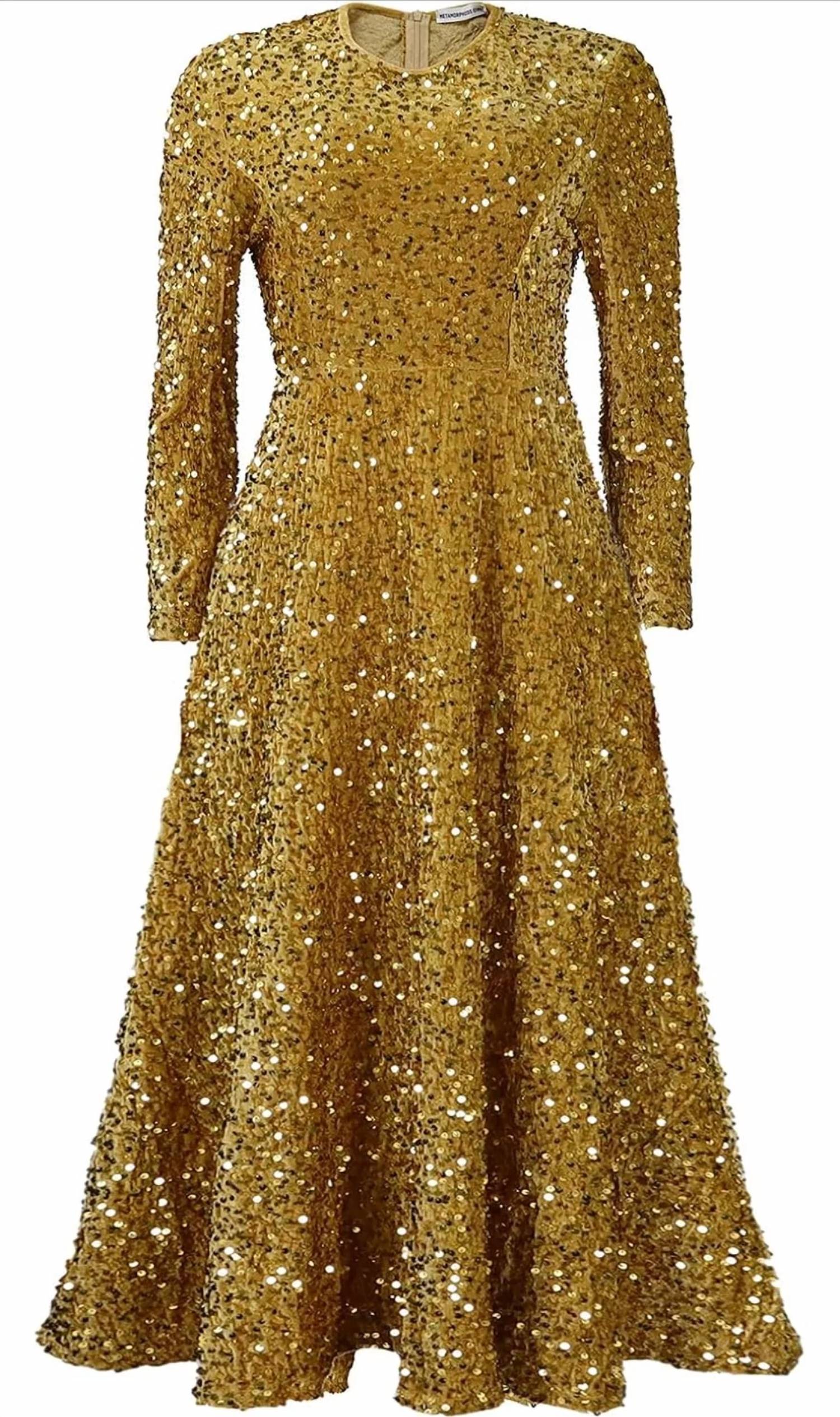 Metamorphosis Girl - Women's Sequin Midi Dress