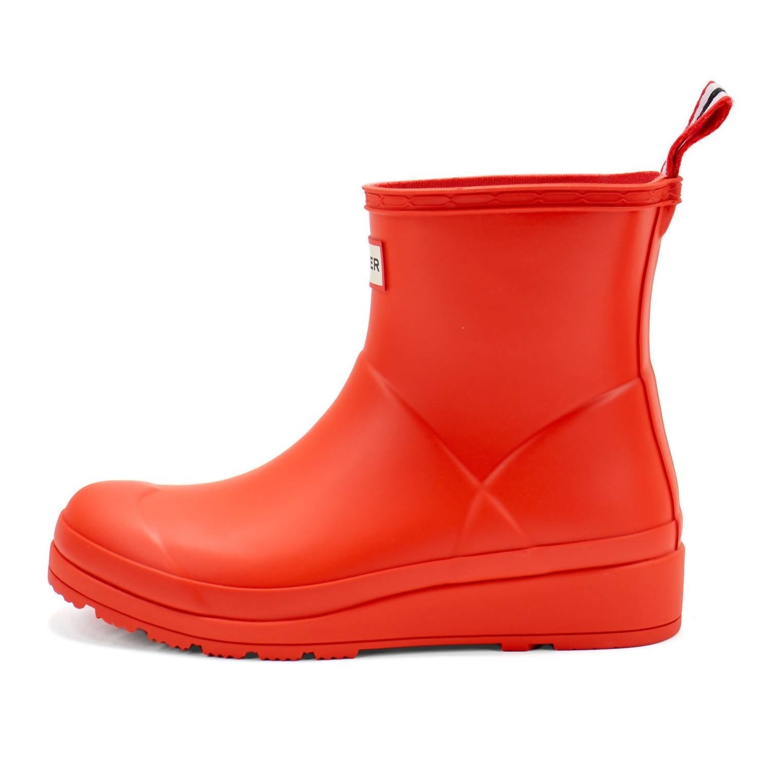 HUNTER Women's Play Short Rain Boots in logo red - women's shoe - alternate view