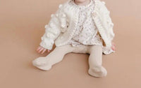 The Blueberry Hill Kid's Popcorn Knit Cardigan Sweater in cream - kids' sweater - view 5