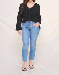 Allie Rose - Scallop Hem Fine Gauge Cardigan