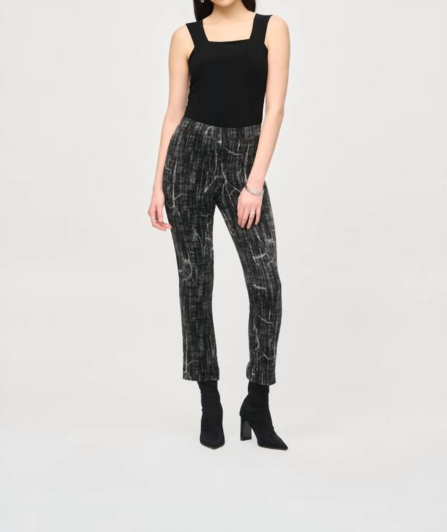 Joseph Ribkoff - Women's Jaquard Knit Abstract Pant