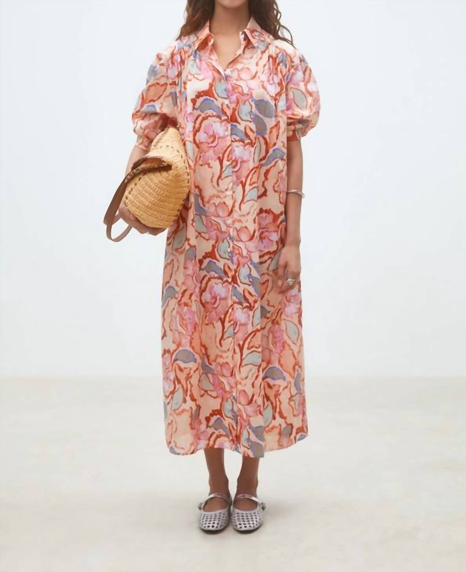 Suncoo - Cadix Long Shirt Midi Dress