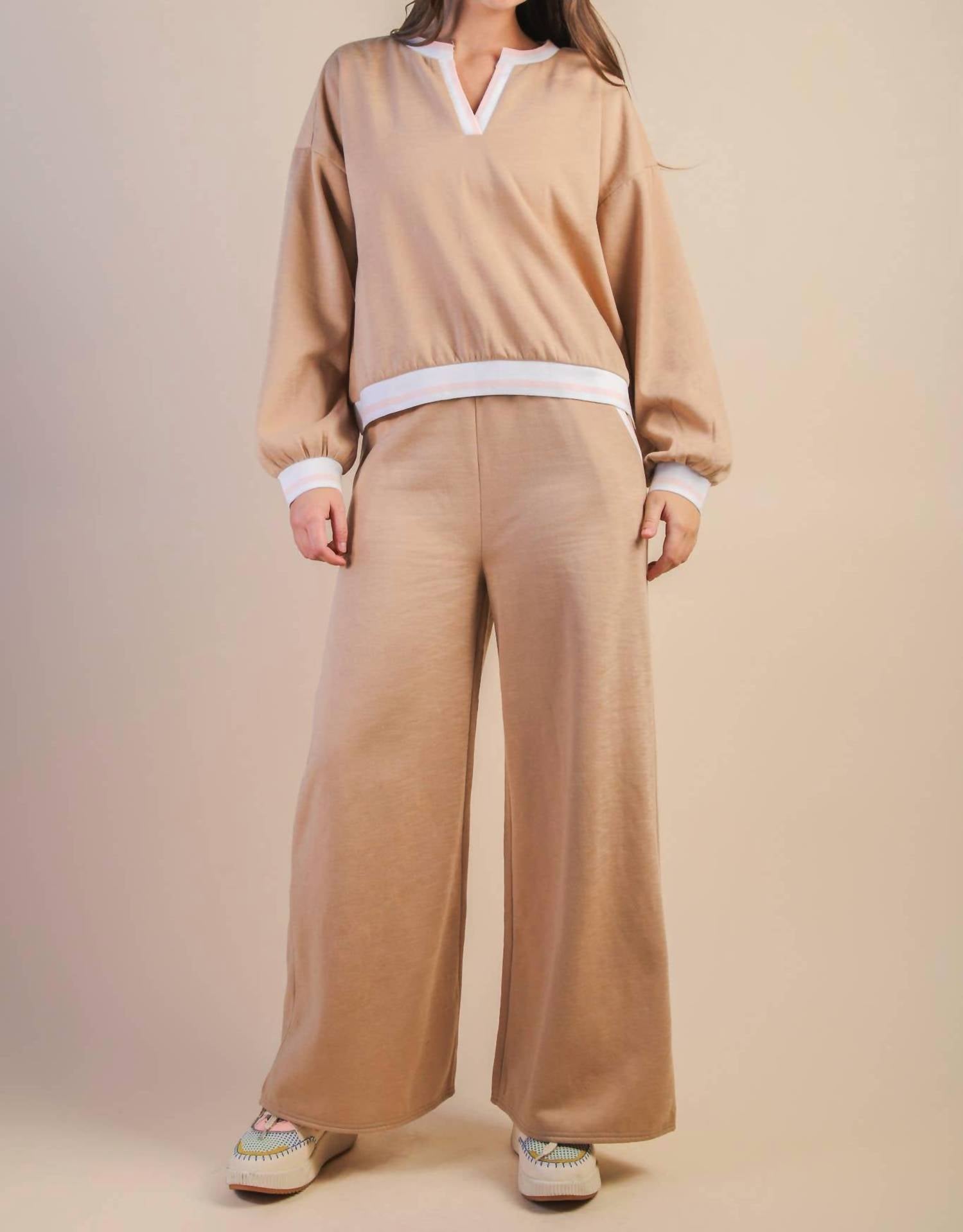 Very J - Color Band Detail Comfy Set