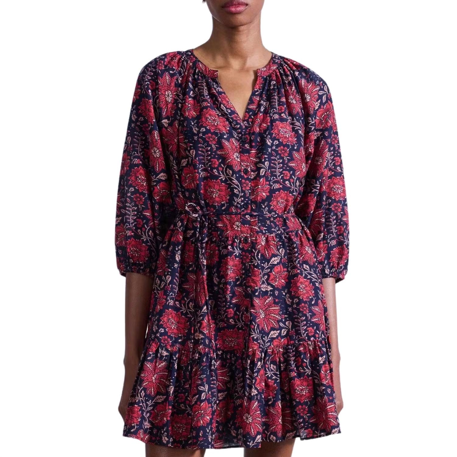 APIECE APART Women's Mini Mitte Dress in heritage scarlet - women's dress