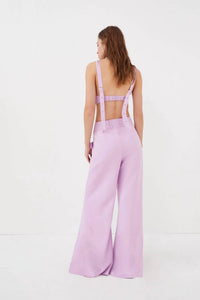 for Love & Lemons Natasha Top in purple - women's shirt - alternate view