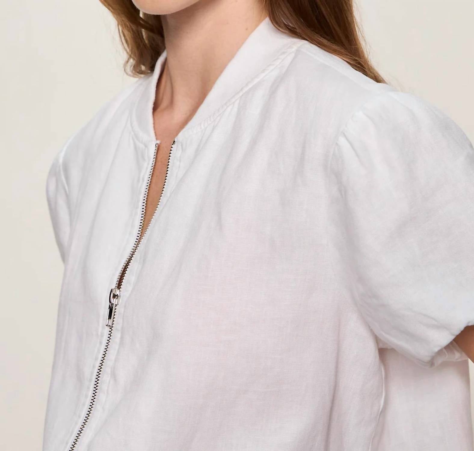 Sanctuary - Everly Linen Bomber Jacket