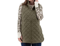 Aventura Flurry Quilted Vest in olive - women's jacket