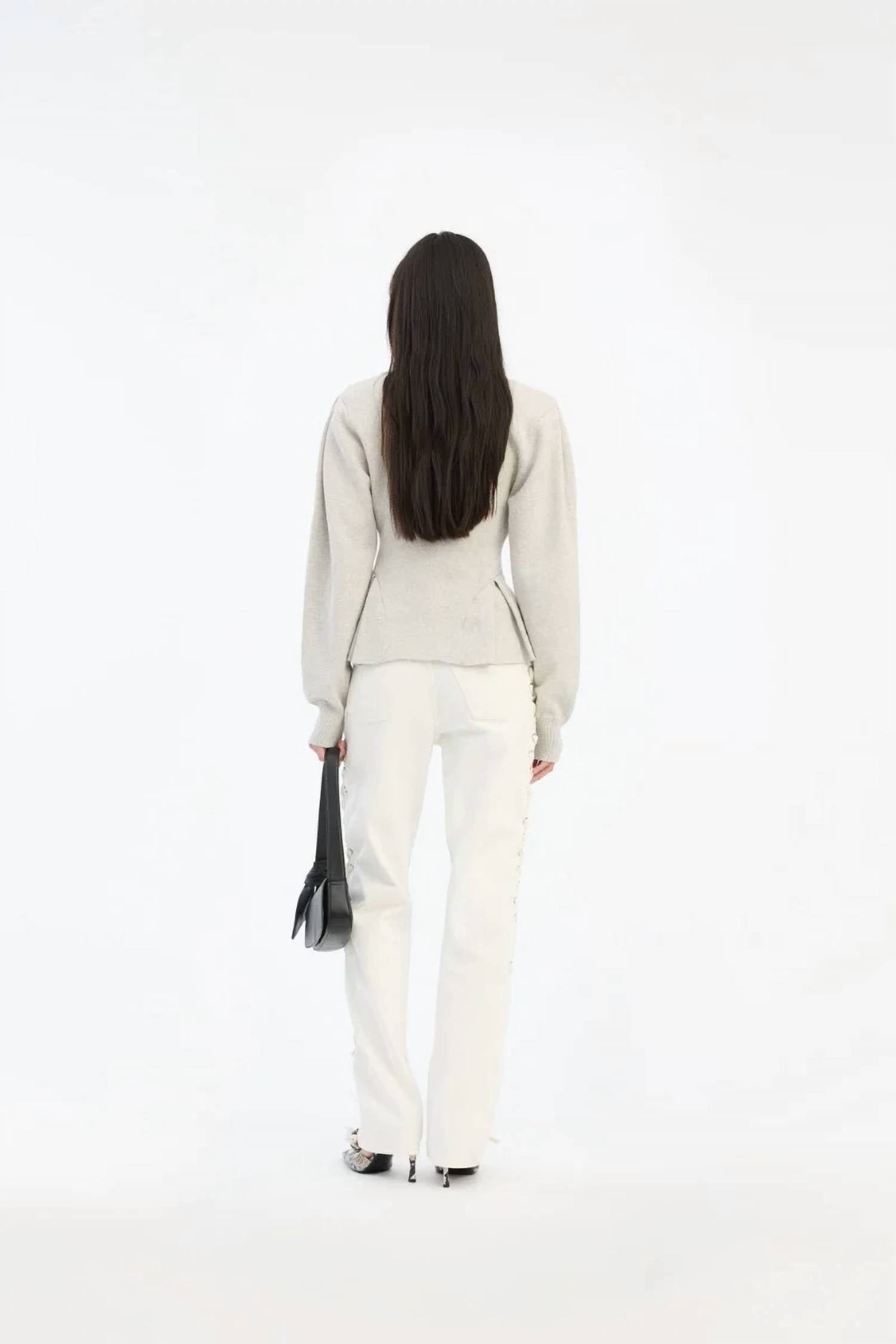 Rotate - Loose Fit Laced Jeans
