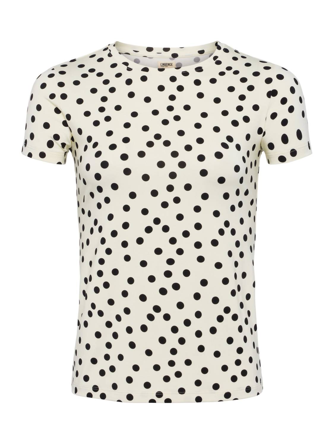 L'Agence - Ressi Polka Dot Short Sleeve Crew