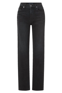 Veronica Beard Leah Straight-Leg Jean in washed onyx - women's jeans - detail view